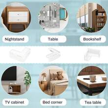 24pcs Soft Silicone Corner Protectors, Transparent Furniture Safety Anti-Collision Edge Guards, Sharp Corner Protectors - L-sHAPED - 24 PCS - View 6