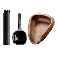 Coffee Bean Dosing Cup & RDT Spray Bottle & Coffee Spoon Set, Wood Espresso Accessories Kit With Static Reduction Spray, Measuring Tray For Coffee/Tea - Multicolor - View 8