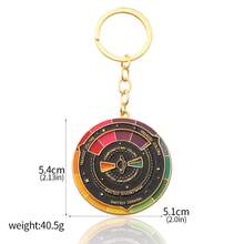 Geometric Round Color Wheel Brooch Unisex Fashion Versatile Personalized Car Keychain Accessories Wholesale - Multicolor - View 13