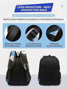 Set Of 3 Colorblock Mixed Fashion Backpacks, Large Capacity Zipper Minimalist Backpacks For Students, Suitable For Elementary, Middle, And High School Students, Fashion Casual Campus Backpacks, Boy's Travel Backpacks, Business Travel Vacation Outdoor Sports Boyfriend Gift, Back To School Essential - Multicolor - View 11