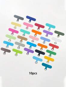 10/20/30pcs Color Fabric Anti-Lost Lanyards T-Shape Phone Tab Reinforcement Pad Handmade DIY Phone Chain Pendant Accessories Solid Cloth Patch - Phone Shim - View 8