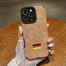 [24h Versand Aus DE/FR/ES]Solid Dark Grey Matte Base Slim Soft TPU Anti-Drop All-Round Protection Phone Cover Tiny Three Color German Flag Small Graphic Fit  11-17 Air Series,  S21-S26 Ultra,  Fingerprint Resistant Shock Absorption Phone Case, Clean Minimal Patriotic Country Fashion Festival Present For European Culture Enthusiast Friends - 2 - View 6