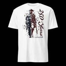 250 Years Of Courage T-Shirt American Soldier Evolution Graphic Tees - 白色 - 查看 1
