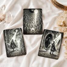 The Nameless Epic Oracle Cards, Hero's Journey Spiritual Divination Deck, 45 Pcs Tarot Cards For Meditation & Psychic Reading - Light Grey - View 3