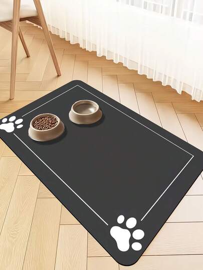 1 Pet Feeding Mat – Absorbent Mat For Cat & Dog Food – Suitable For Both Cats And Dogs – Quick-Drying, Non-Slip, And Easy To Clean – Ideal For Water Fountains Or Bowls – Pet Supplies