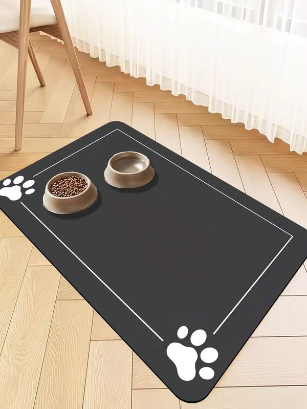 1 Pet Feeding Mat – Absorbent Mat For Cat & Dog Food – Suitable For Both Cats And Dogs – Quick-Drying, Non-Slip, And Easy To Clean – Ideal For Water Fountains Or Bowls – Pet Supplies