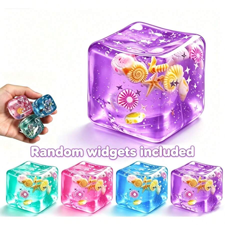 1pc Ocean Style Squishy Block Toys, Squishy Toys, Summer Multi-Item Party Favor Bags - Creative Ocean Style Squishy Toys, Suitable For Christmas/Halloween Party Gifts, Fun Classroom Reward Supplies, Random Styles