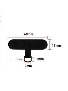 10/20/30pcs Color Fabric Anti-Lost Lanyards T-Shape Phone Tab Reinforcement Pad Handmade DIY Phone Chain Pendant Accessories Solid Cloth Patch - Phone Shim - View 2