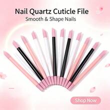Quartz Nail Cuticle Remover Pen, Reusable Washable Nail File Stick, Manicure Pedicure Dead Skin Trimming Tool, Professional Nail Surface Edge Polishing Stick For Salon & Home Nail Art - A - View 10