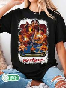 Bloodsport_Classic_Movie_Art_T-Shirt - 黑色 - 查看 1