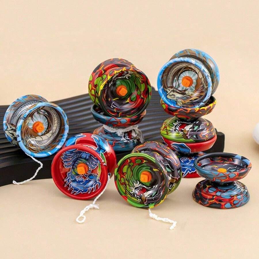 1pc Alloy Yo-Yo, Metal Yo-Yo Ball, Responsive And Unresponsive Beginner Yo-Yo, Professional Competition Toy - Multicolor - View 1