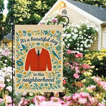 1pc Welcome Neighbors Garden Flag, Inclusive & Caring Neighborhood Flag, 12x18 Inch Double-Sided Farmhouse Yard Outdoor Flag, Farmhouse Country Ranch Porch Decor Funny Yard Sign (Flag Only) - A - View 8