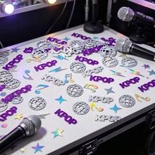 100pcs, K-POP Music Theme Table Confetti, Rainbow Color Musical Notes Silver Glitter Disco Ball Silver Retro Disco Party Decoration Confetti, Suitable For Birthday, Music Festival, Bachelor Party Decoration - View 6