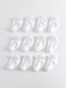 12 Pairs Kids Basic Anti-Slip Bottom Sports Socks, Tab Top Boat Socks, Multi-Function Trampoline Socks, Floor Socks For Boys And Girls - Multicolor - View 6