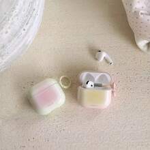 1 buah Casing Pelindung Earphone Minimalis Gradien Macaron 4/3/2 Pro, Casing Earphone Premium Silikon Lembut Baru yang Kompatibel dengan Apple Wireless Bluetooth - Kuning - View 11