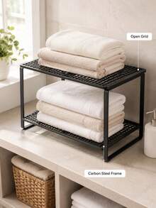 Expandable Shoe Rack / Closet Organizer – Space-Saving Vertical Storage Unit With Adjustable Height; Suitable For Clothing, Shoes, And Cabinets; Easy To Install; Features A Minimalist Design And Sturdy Construction For Home Organization. - Multicolor - View 9