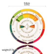 Geometric Round Color Wheel Brooch Unisex Fashion Versatile Personalized Car Keychain Accessories Wholesale - Multicolor - View 14
