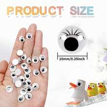 Self-Adhesive Black Googly Eyes With Eyelashes, Plastic Sticky Craft Eye Accessories, Suitable For Scrapbooking, Tissue Paper And Various DIY Creative Projects - 210件 - 查看 8