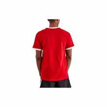 adidas originals ADICOLOR CLASSICS 3-STRIPES Logo印花條紋圓領短袖T卹 男款 - 紅色 - 查看 4
