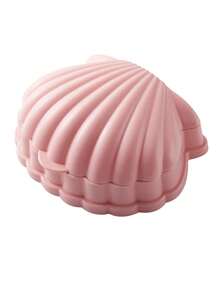 1pc Creative Seashell Soap Dish, Dorm Bathroom Home Soap Holder, Non-Soaking Soap Rack, Cute Drainage Soap Box - Multicolor - View 12