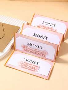 1 Set Pink "Happy Birthday" Foldable Money Card And Envelope, Pink Birthday Cake Pattern Foldable Money Card, Birthday Party Surprise Cash Gift, Anniversary Celebration Foldable Money Card - View 11