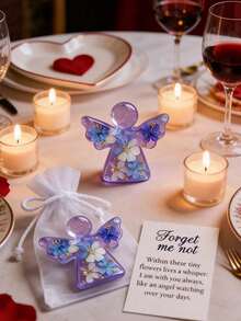 1/2 Sets Angel Hug Theme Decorative Cards With Inspirational Text, Suitable For Female Teacher Appreciation Gifts, Back To School Classroom, Home, Holiday Party Decoration, Halloween Christmas Multi-Purpose Greeting Cards Commemorative Decorative Cards - A - View 7