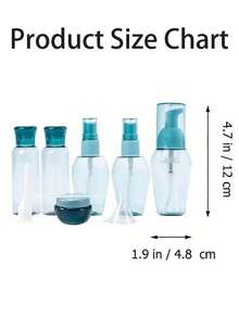 Portable Travel Toiletry Refill Bottle Set, Multi-Size Spray Lotion Cream Empty Bottles, Includes Full Set Of Refill Tools, Travel Skincare Refill Containers - A - View 3