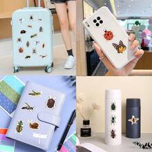 60PCS Insect Stickers Pack | Beautiful Pattern Stickers, High Quality Stickers Water Bottles, Decorative Paper, Journaling, Laptop, Bumper, Skateboard, Scrapbook, Suitcase, Refrigerator, Plan Book, Keyboard, Car Sticker - Insect - View 7