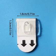 40/60pcs Strong & Removable Decorative Hooks, Damage-Free Durable Adhesive Hooks, Suitable For Kitchen & Indoor Decoration - Multi-Functional Mini Lightweight Wire Clips, Easy To Hang, Perfect For Home, Room, Party, Christmas Decoration Use. - View 3