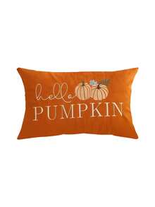 1/2/4件感恩節抱枕套 Hello Pumpkin 字母裝飾枕套 單面無刺繡 適用沙發、客廳、臥室家居裝飾 不含枕芯 - 彩色 - 查看 11