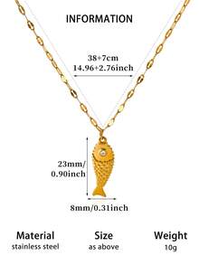 1PC Geometric Leopard Necklaces For Women 18K Gold Plated Stainless Steel Panther Head Pendant Chain Necklace Y2K Aesthetic Jewelry Gift - Multicolor - View 9