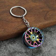 Creative Metal Car Keychain, Turbo Wheel Brake Disc Key Ring, Suspension Caliper Car Keychain Pendant, Suitable For Car Enthusiasts - Keychain - View 2