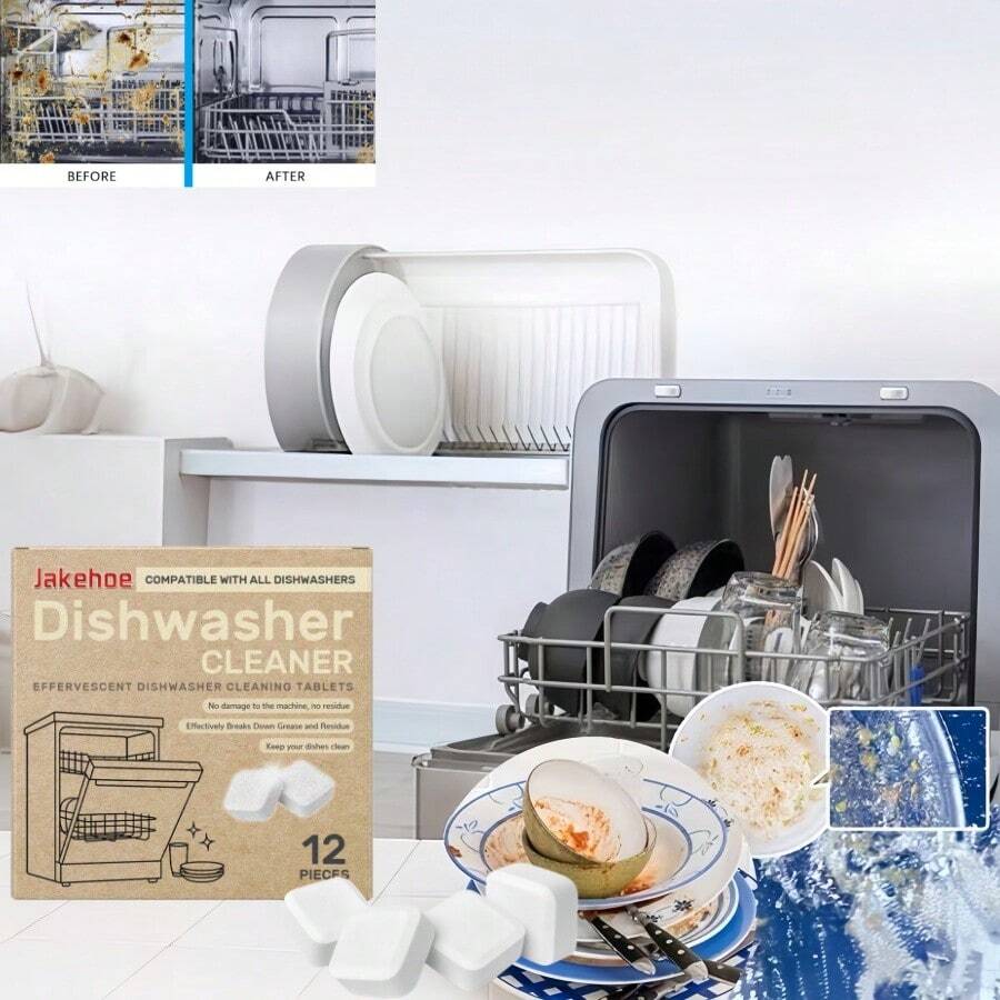 Dishwasher Degreasing Cleaning Tablets, Household Dishwasher Kitchenware Stain And Scale Removal Effervescent Tablets, Help Remove Grease And Residue From Tableware, Gift For Family And Friends
