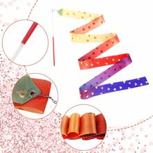Abeillo 2pcs Rhythmic Dance Ribbons, 78.7 Inch Gymnastics Ribbon Dancer Wand Dancing Ribbon Streamers For Kids, Fits Artistic Dancing Gymnastics - ColorE - View 3
