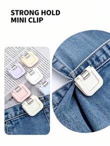 5/10 piezas Mini Clips Multifunción, Diseño de Pie y Colgante, Clips Antideslizantes para Pantalones, Clips Ajustables para Encuadernación de Papel, Adecuados para Ropa y Oficina - acortar - Ver 7