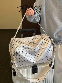 Women's Travel Sports Gym Bag With Wet Dry Separation, Large Capacity Handheld Crossbody Training Bag, Carry-On Travel Bag, Casual Hospital Discharge Bag - Beige - View 2