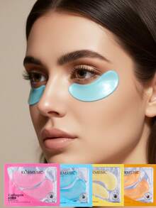 1/2/12/22pcs (11 Pairs) Silicone Eye Patches, Reduce Puffiness And Dark Circles, Suitable For Men And Women. Ideal Gift For Valentine's Day, Mother's Day, Halloween, Christmas, Travel, Birthday And Other Occasions. - Multicolor - View 2