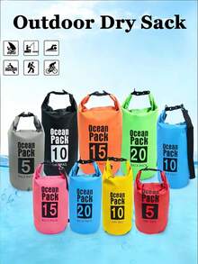 1件裝戶外旅行防水桶包 5L/10L/15L/20L 漂流溪流游泳防水背包-浮水防水乾袋,戶外漂流防水包背包 | 500D PVC,防水手機套 假期必備沙灘包 游泳包 - 彩色 - 查看 13