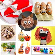 Self-Adhesive Black Googly Eyes With Eyelashes, Plastic Sticky Craft Eye Accessories, Suitable For Scrapbooking, Tissue Paper And Various DIY Creative Projects - 210件 - 查看 4