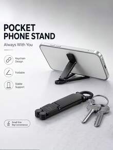 Giá đỡ điện thoại di động gấp gọn, móc khóa mini giữ điện thoại kèm kẹp lò xo, giá đỡ du lịch nhỏ gọn, tương thích với Apple và tất cả smartphone lên đến 20.32cm - Nhiều màu - Xem 2