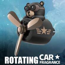 15pcs Random Style Rotating Propeller Pilot Bear Airplane Car Air Vent Aroma Clip, Funny Cartoon Husky Humorous Fragrance Diffuser, Dashboard Aroma Ornament Fan Pendant Interior - Random - View 6
