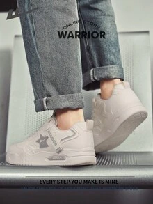 Warrior Men's Board ShoesSpring And SummerComfortable Modest Style Casual Yet Sleek Sneakers Applicable Throughout The Year Wear-Resisting All-Day Wear Training Sneakers Running Shoes - Beige/Gray - View 8