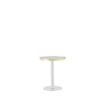 Modern Round Side Table With A Gold Stainless Steel Frame, Marble-Effect Top For Living Room, Luxury Side Table With A Sturdy Base. - 白色+MDF+金屬 - 查看 11