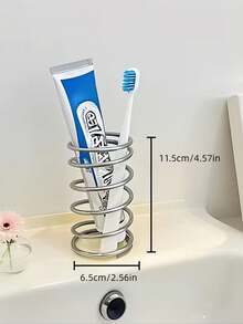 Tempat Sikat Gigi Gaya Industri Minimalis, Wadah Pasta Gigi, Cocok untuk Penyimpanan Sikat Gigi di Kamar Mandi dan Meja Rias, Kuas Makeup, Pulpen, dan Perlengkapan Mandi, Kotak Penyimpanan Dekoratif untuk Meja. - MultiWarna - View 5