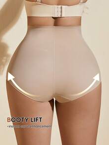 Women's High Waist Lace Shaping Panties, Comfortable Fit, Tummy Control And Body Sculpting - Apricot - View 3