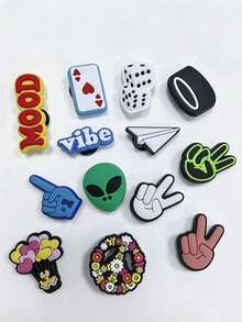 13Pcs Magic Themed Shoe Charms, Dreamy Decor For Secondary Outfit Styling, Creative Holiday Gift - Multicolor - View 8