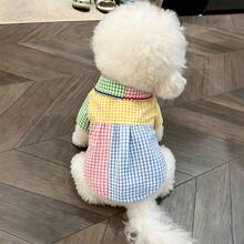 1pc Pet Shirt, Casual Comfortable Breathable, Spring/Summer Cat & Dog Clothes, Suitable For Teddy Poodle And Other Small Pets - Multicolor - View 7