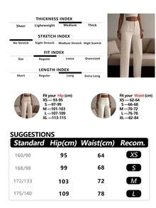 Women's Solid Color Wide Leg Straight Casual Pants, Minimalist Business Versatile Commuter Trousers, Quiet Luxury - White 2 - View 6
