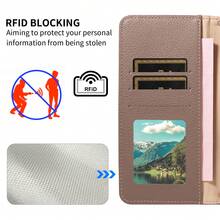 1pc Artificial Leather Zipper Wallet Phone Case Compatible With Apple 17 Pro Max, A57, Note 15 PRO, Portable Crossbody Coin Holder Protective Shell (Global Version, Not Local Model) - Khaki - View 5