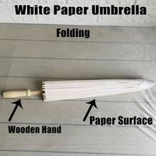 1. White Paper Umbrella DIY Wedding Decoration Painting And Photography Prop - Multicolor - View 7